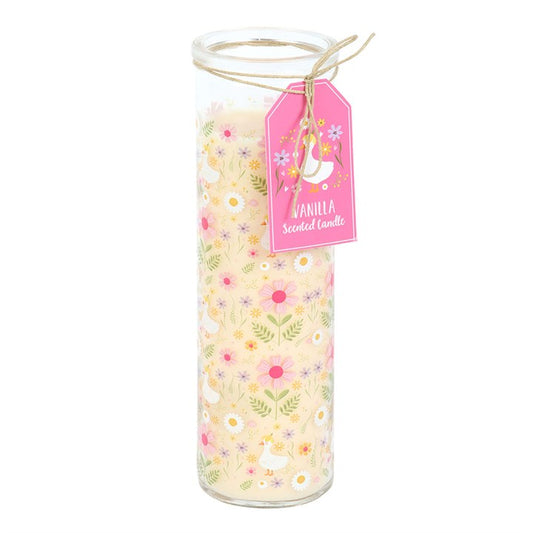 Daisy & Duck Print Vanilla Tube Candle