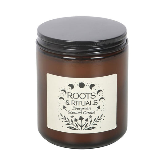 Roots & Rituals Evergreen Amber Glass Candle