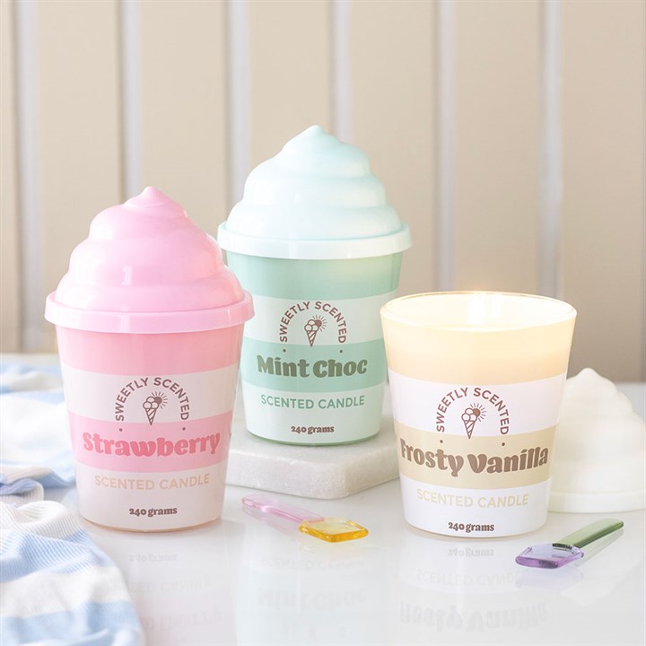Frosty Vanilla Ice Cream Scented Candle