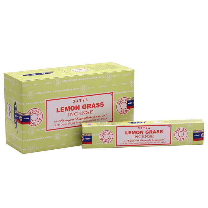 Set of 12 Lemongrass Incense Sticks by Satya (12/50)