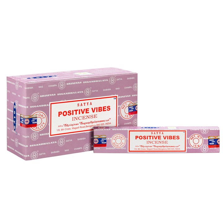 Set of 12 Positive Vibes Incense Sticks by Satya (12/50)