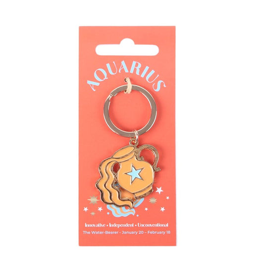 Zodiac Zest Aquarius Keyring