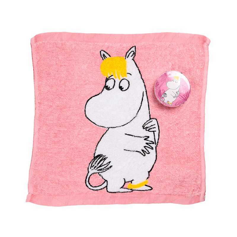 Moomin Tammi Compressed Travel Face Cloth - Pink