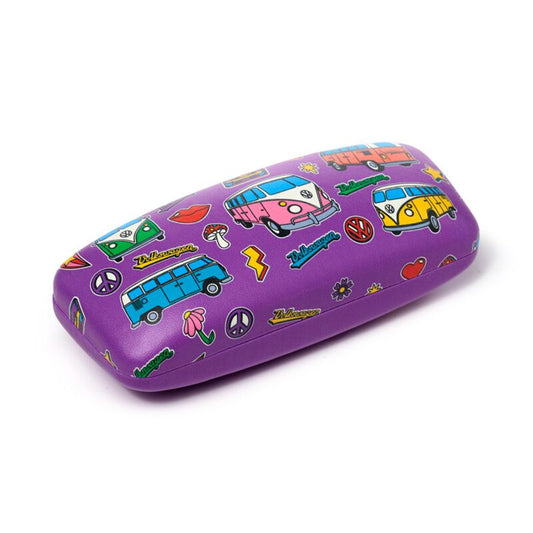 Glasses/Sunglasses Case Volkswagen VW T1 Camper Bus Retro - Purple