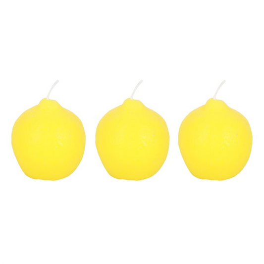 Set of 3 Lemon Shaped Candles