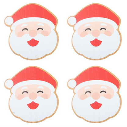 Jolly Santa Christmas Coaster Set
