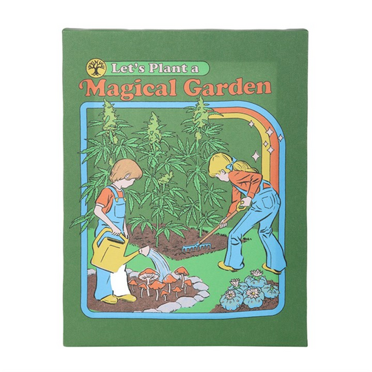 19x25cm Magical Garden Canvas Plaque by Steven Rhodes