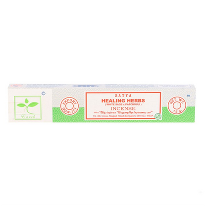 Set of 6 Earth Satya Healing Herbs Incense (12/50)
