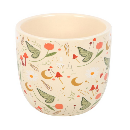 Fairy Folklore Print Plant Pot