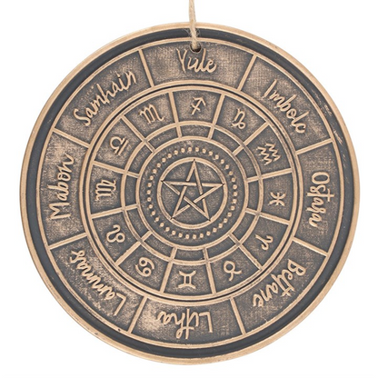 Bronze Wheel of the Year Hanging Terracotta Plaque