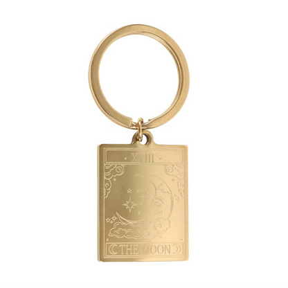 The Moon Vintage Tarot Keyring