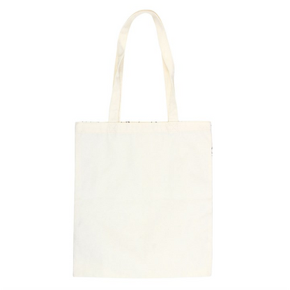 White Cat Print Polycotton Tote Bag