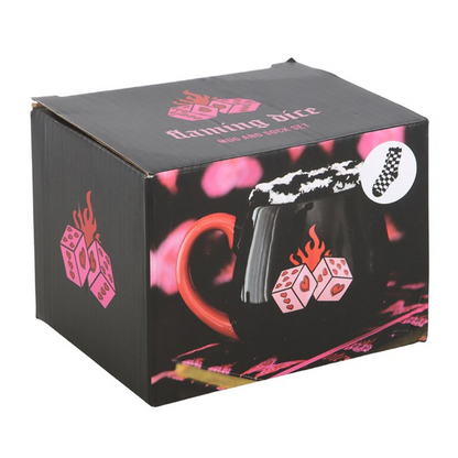 Black Dice Mug and Socks Set