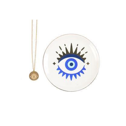 All Seeing Eye Necklace & Dish Gift Set