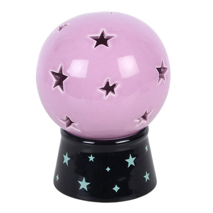 Crystal Ball Tealight Candle and Incense Cone Holder