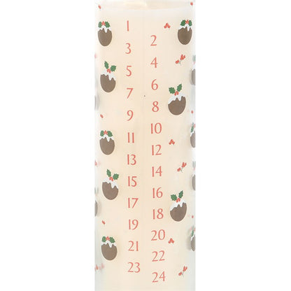 Christmas Pudding Scented Advent Tube Candle