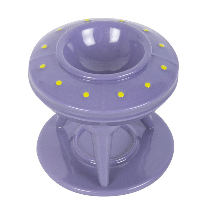 UFO Wax Burner with Lime Alien Wax Melt