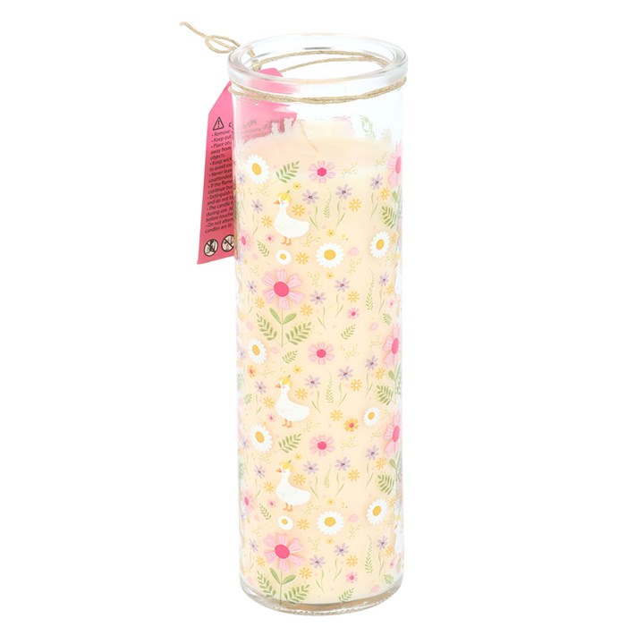 Daisy &  Duck Print Vanilla Tube Candle