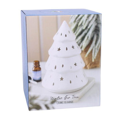 White Winter Fir Tree Oil Burner