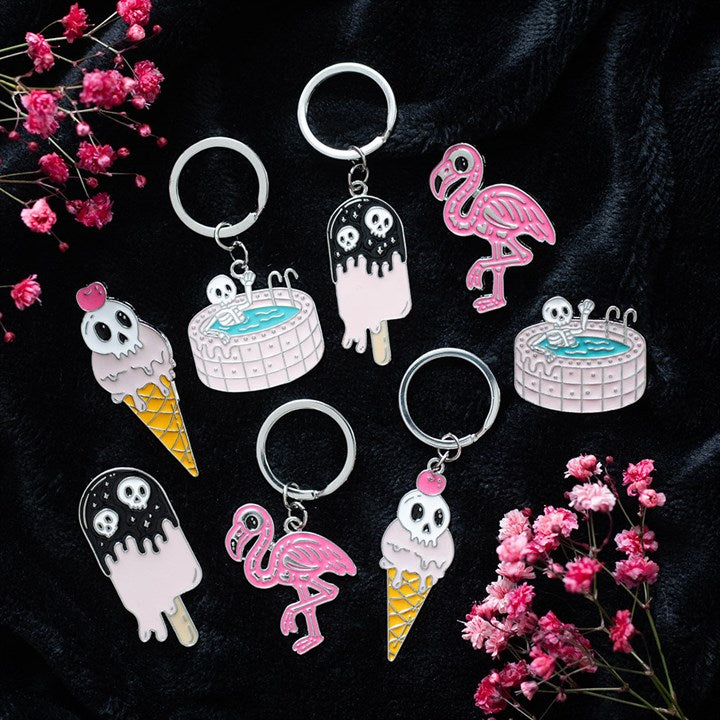 Ice Scream Cone Keyring
