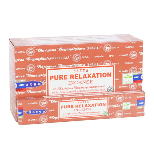 Set of 12 Pure Relaxation Incense Sticks by Satya (12/50)