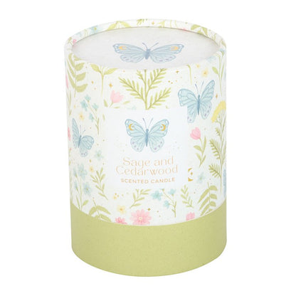 Luna Bloom Butterfly Sage and Cedarwood Candle