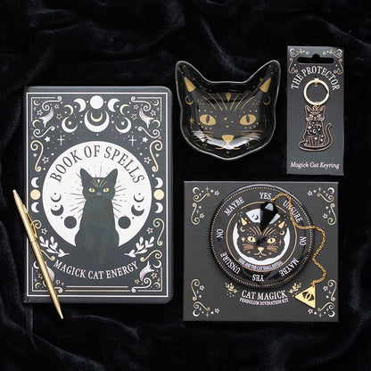 Black Cat Magick Book of Spells A5 Notebook with Pen