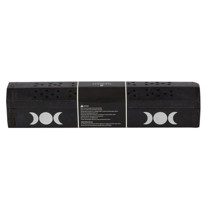 Triple Moon Wooden Sage Incense Box Set