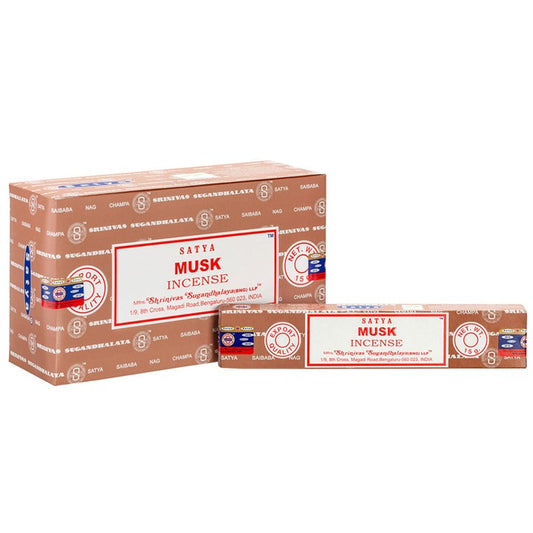 Set of 12 Musk Incense Sticks by Satya (12/50)