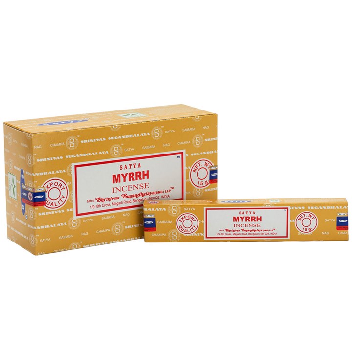 Set of 12 Myrrh Incense Sticks by Satya (12/50)