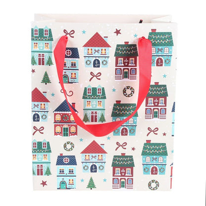 Christmas Street Print Gift Bag