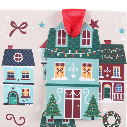 Christmas Street Print Gift Bag