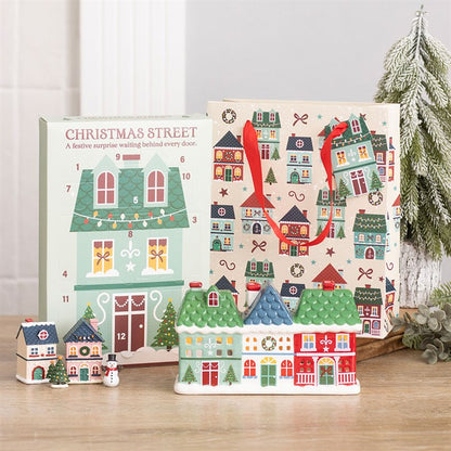 Christmas Street Print Gift Bag