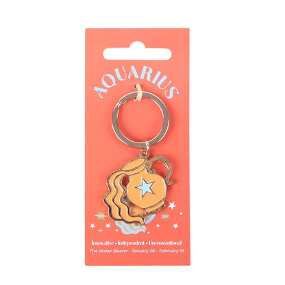 Zodiac Zest Aquarius Keyring