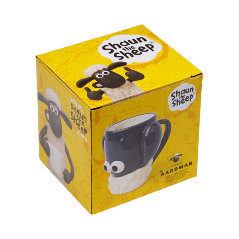 Shaun the Sheep Upside Down Ceramic Shaped Mug