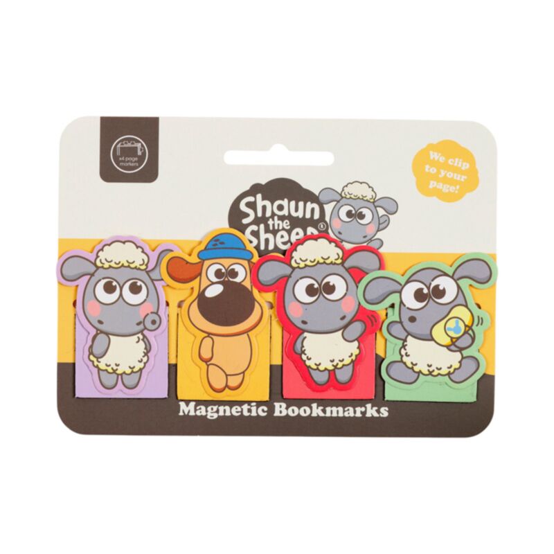 Kawaii Cute Shaun the Sheep Magnetic Bookmark Set