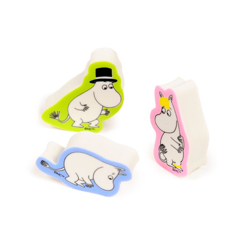 Moomin Garden 3 Piece Eraser Set