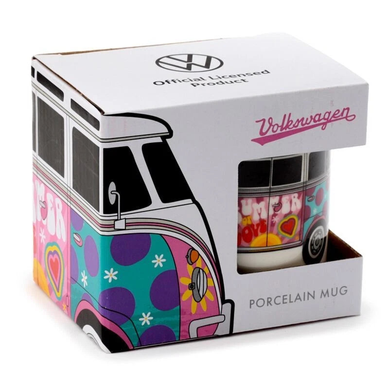 Volkswagen VW T1 Camper Bus Summer Porcelain Mug