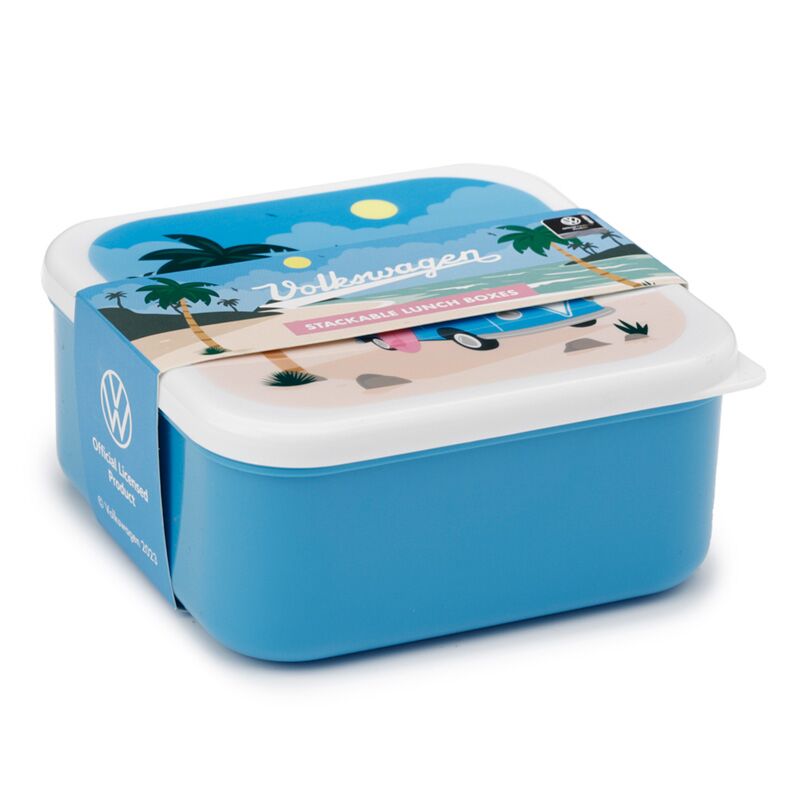 Set of 3 Lunch Box M/L/XL Volkswagen VW T1 Camper Bus Waves are Calling