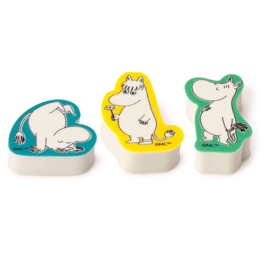 Moomin 3 Piece Eraser Set