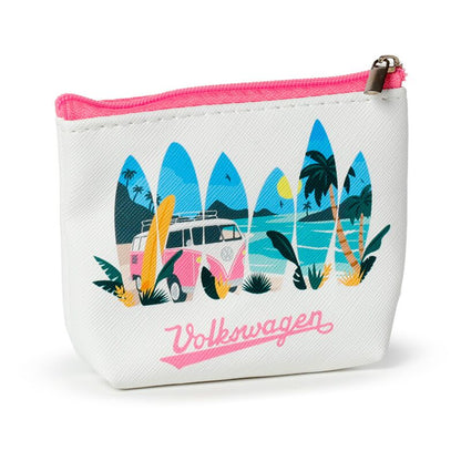 Volkswagen VW T1 Camper Bus Waves are Calling PVC Purse - Pink
