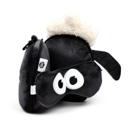 Relaxeazzz Shaun the Sheep Shaped Plush Travel Pillow & Eye Mask