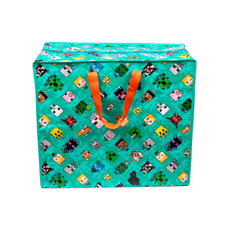 Minecraft Chibi Zip Up Laundry Storage Bag