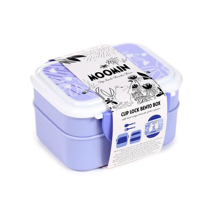Moomin Tammi Clip Lock Stacked Bento Lunch Box with Cutlery