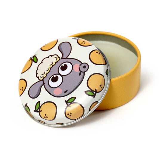 Kawaii Cute Shaun the Sheep Lip Balm in a Tin - Orange