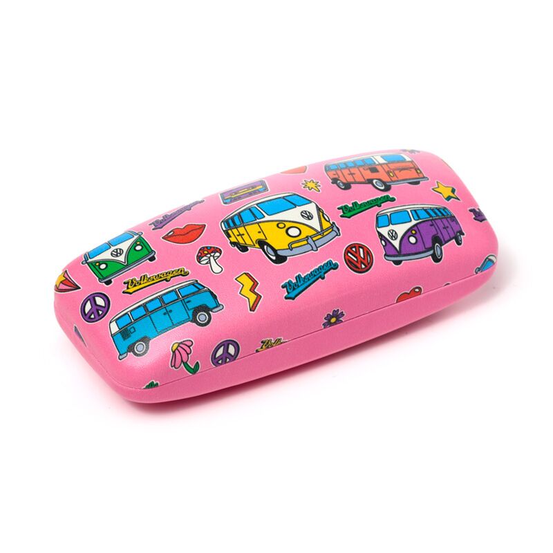 Glasses/Sunglasses Case Volkswagen VW T1 Camper Bus Retro - Pink