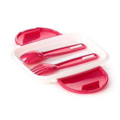Minecraft Axolotl Clip Lock Stacked Bento Lunch Box with Cutlery