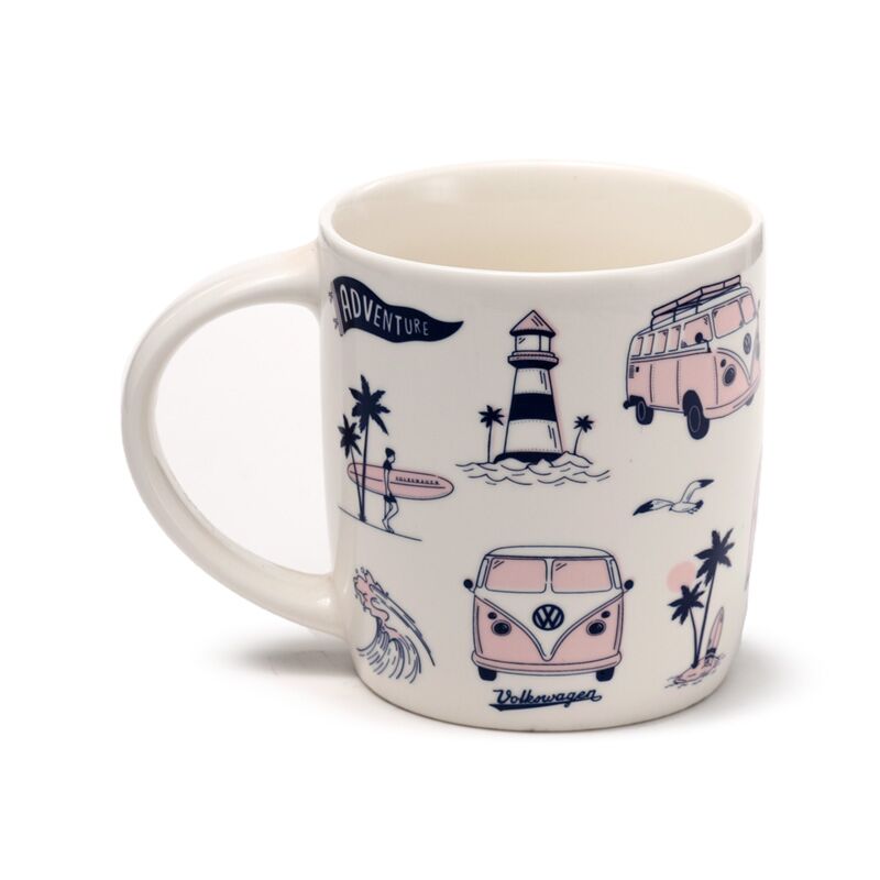 Volkswagen VW T1 Camper Bus Explore More Infuser Mug Set with Lid