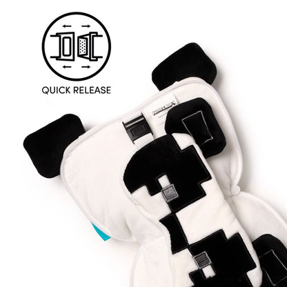 Relaxeazzz Minecraft Panda Shaped Plush Travel Pillow & Eye Mask