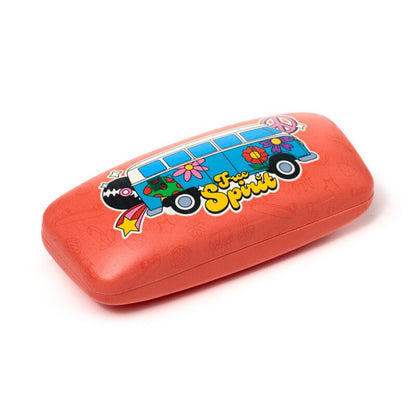 Glasses/Sunglasses Case Volkswagen VW T1 Camper Bus Retro - Red